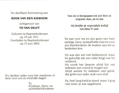 Rook van den Kieboom- To van Delft